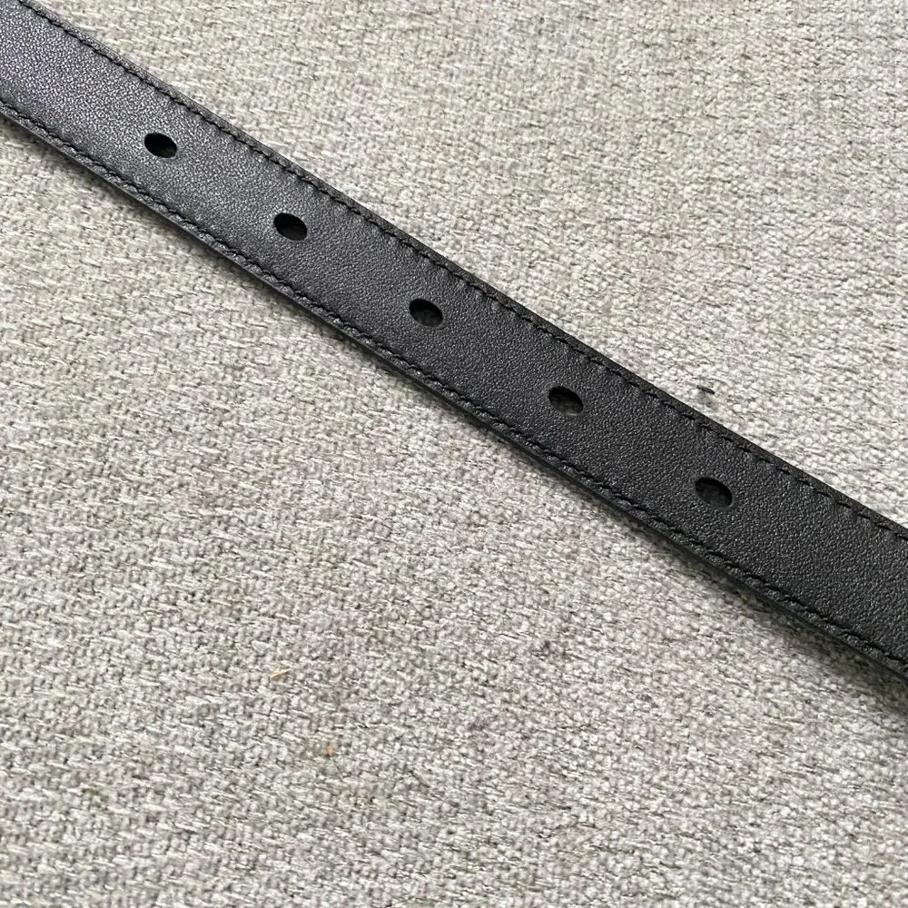 Saint Laurent YSL Monogram Slim Leather Belt 80 - Picture 6 of 6